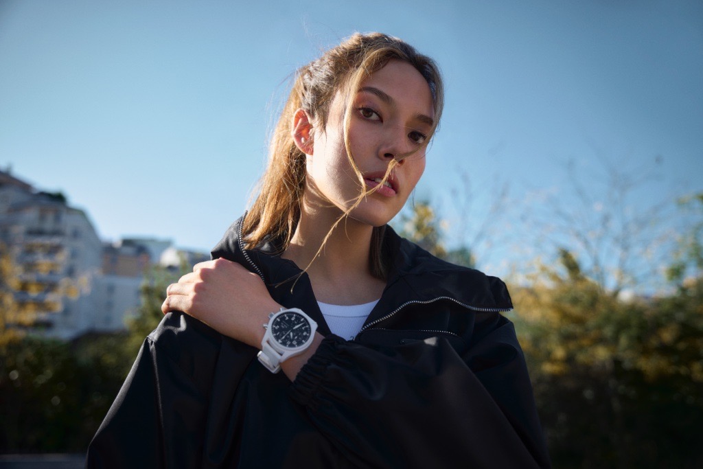 IWC: EILEEN GU WEARING THE PILOT’S WATCH CHRONOGRAPH TOP GUN EDITION “LAKE TAHOE”