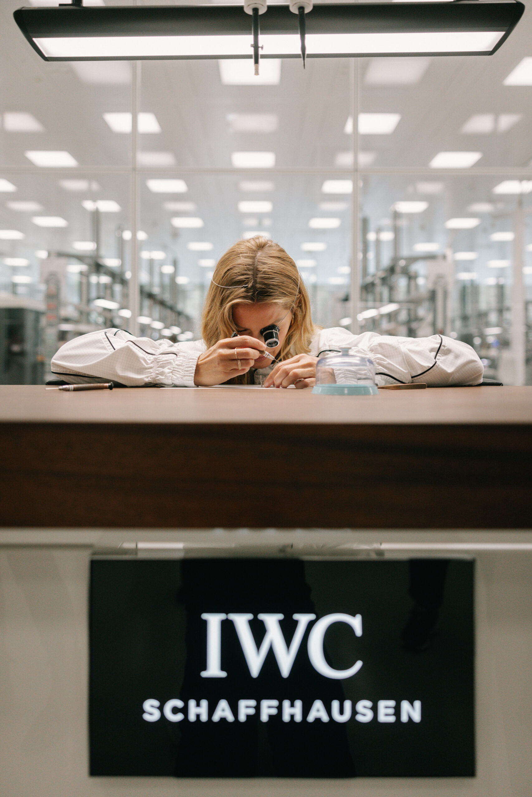 GISELE BÜNDCHEN VISITS THE IWC MANUFAKTURZENTRUM IN SCHAFFHAUSEN