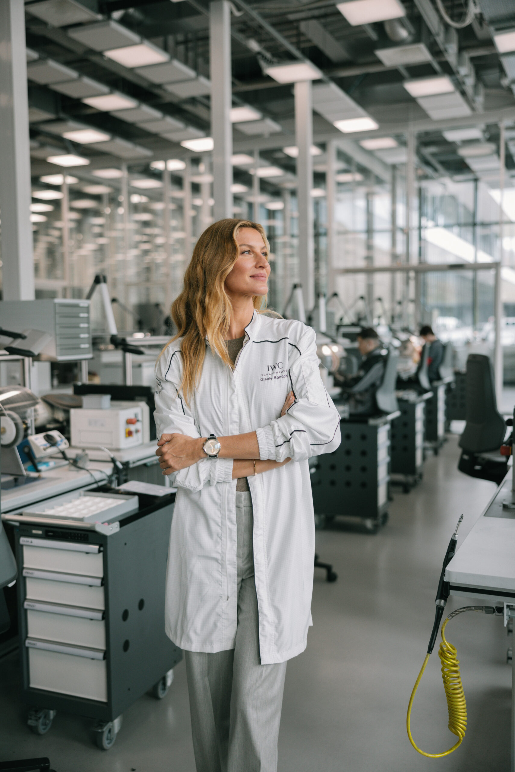 GISELE BÜNDCHEN VISITS THE IWC MANUFAKTURZENTRUM IN SCHAFFHAUSEN