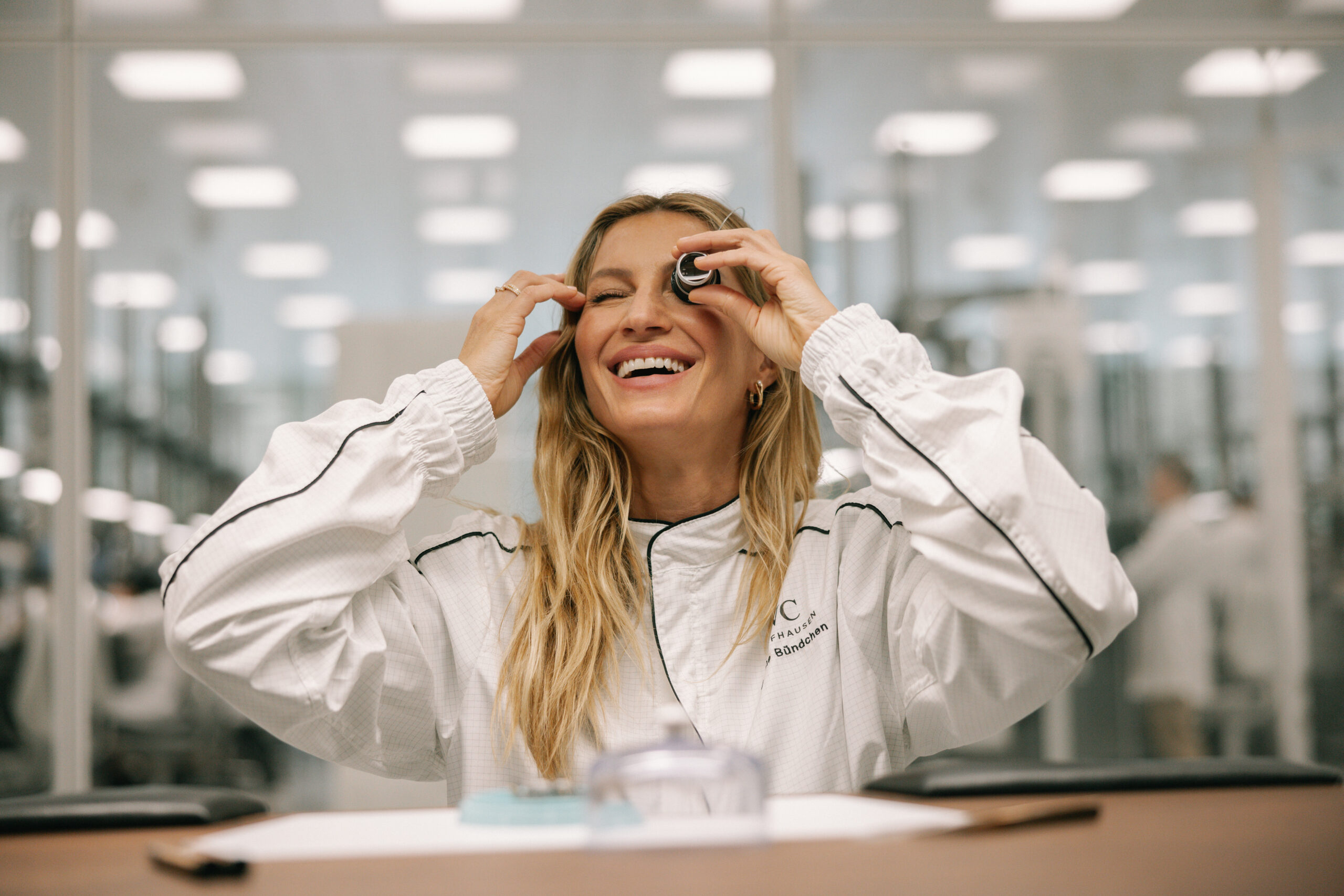 GISELE BÜNDCHEN VISITS THE IWC MANUFAKTURZENTRUM IN SCHAFFHAUSEN