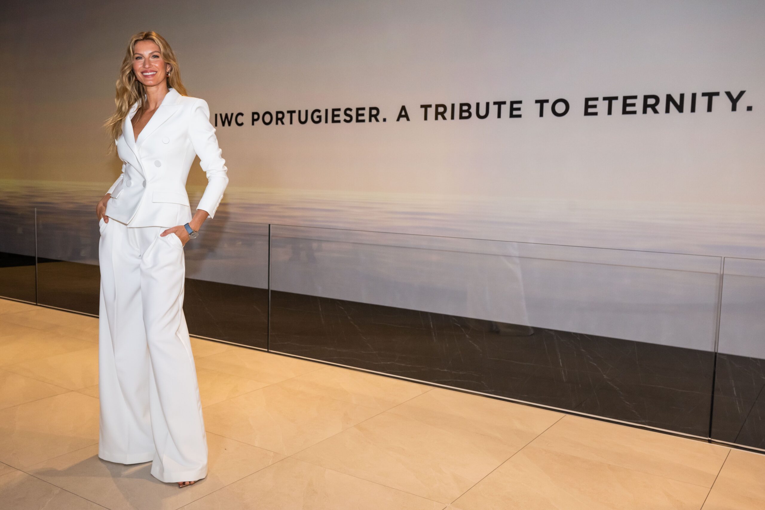 GISELE BÜNDCHEN VISITS IWC SCHAFFHAUSEN AT WATCHES AND WONDERS GENEVA