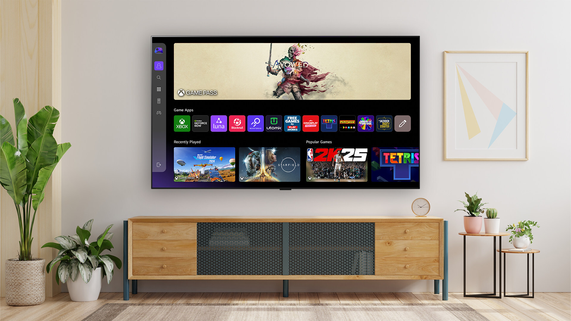 For gaming enthusiasts, LG Smart TV users can soon explore the Gaming Portal for direct access to hundreds of games with Xbox Game Pass Ultimate, including popular titles like Call of Duty®: BlackOps 6, and highly anticipated releases like Avowed. With Game Pass Ultimate, players will also be able to stream a catalog of select Xbox games they own such as NBA 2K25 or Hogwarts Legacy.