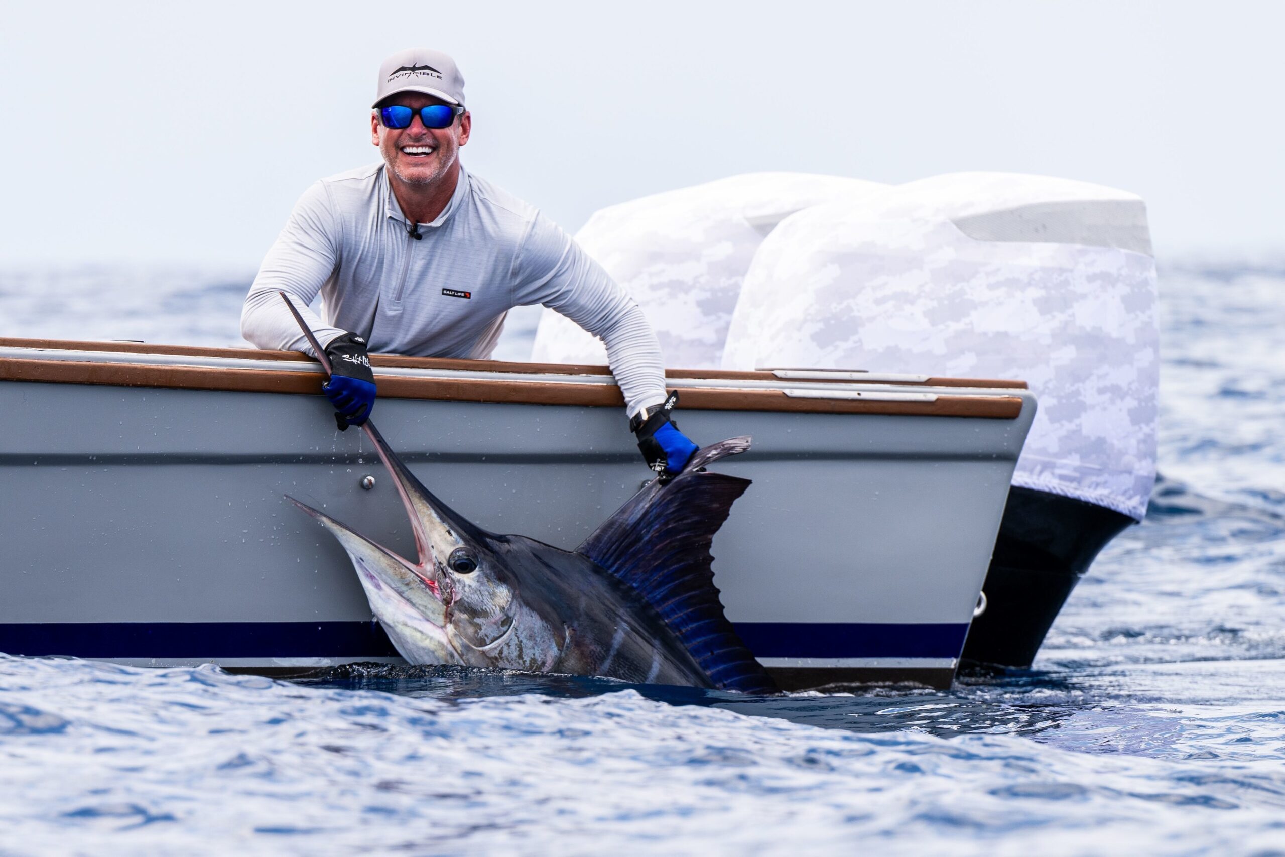 Blue Marlin catch and release while filming an episode for Uncharted Waters in the Galápagos Islands - Courtesy of Peter Miller