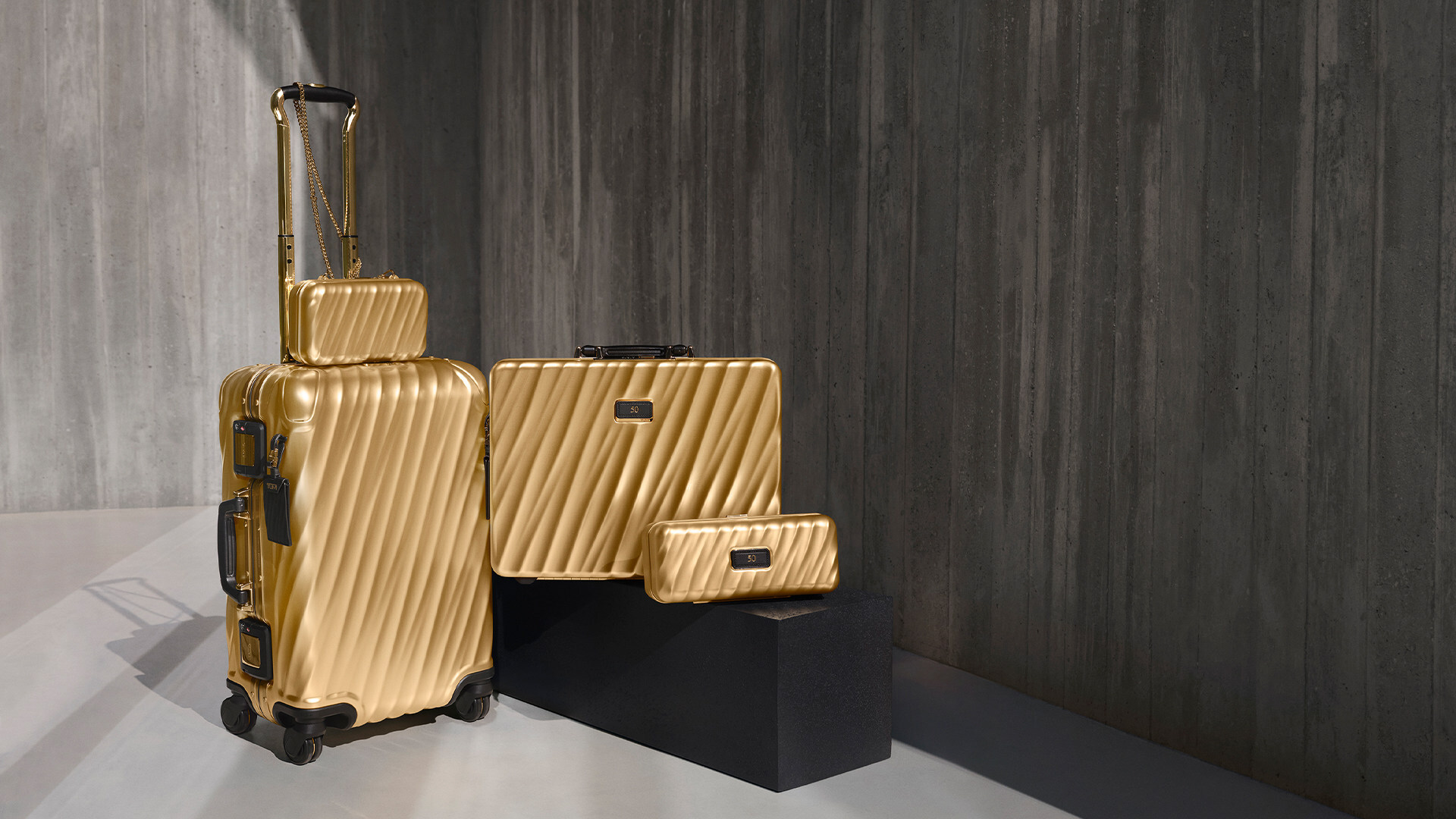 TUMI 50th Anniversary Gold Collection Assortment